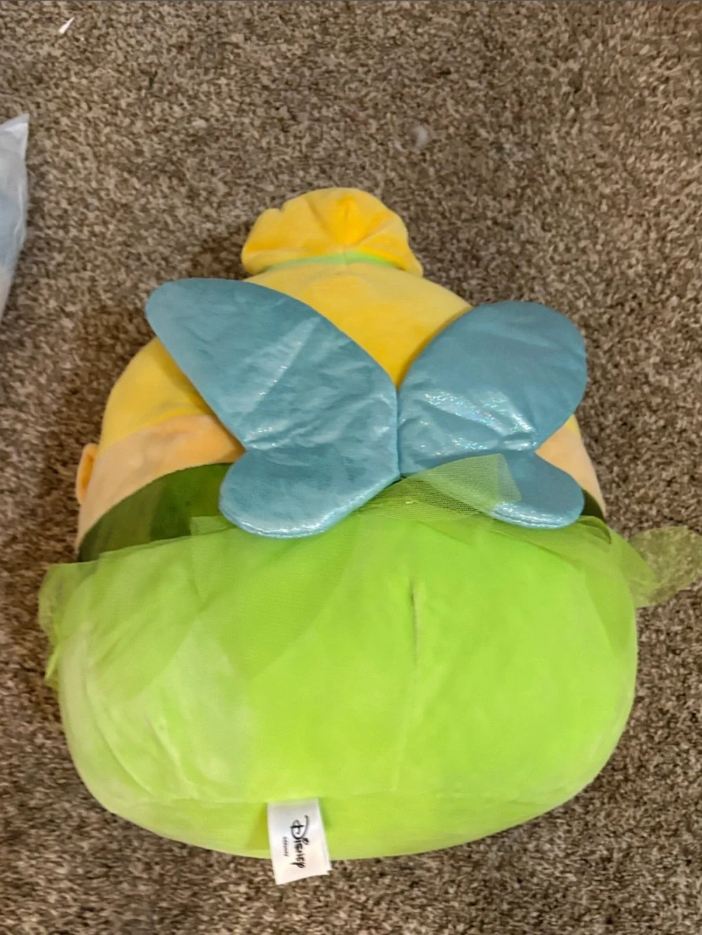 Disney Tinkerbell Plush Pillow in Yellow and Green